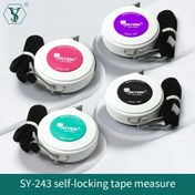 Resim SHUYUSEWING SY-253 Katlanabilir Şerit Metre - Hassas 60 İnç/150 cm Ölçüm, Çok Renkli Etiketler (Mor, Pembe, Siyah), Dayanıklı Plastik Tasarım, Dikiş ve El İşi için Şerit Metre 
