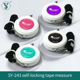 Resim SHUYUSEWING SY-253 Katlanabilir Şerit Metre - Hassas 60 İnç/150 cm Ölçüm, Çok Renkli Etiketler (Mor, Pembe, Siyah), Dayanıklı Plastik Tasarım, Dikiş ve El İşi için Şerit Metre 