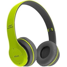 Resim Polygold P47 5.0+Edr Fm Radyo Extra Bass Kulak Üstü Kulaklık - Yeşil 
