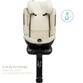Resim Maxi-Cosi Spinel 360 Plus i-Size Dijital Göstergeli Dönebilen Yatabilen Isofix'li 0-36 kg Oto Koltuğu Ivory 
