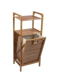 Resim Panalı Ahşap Çamaşır Sepeti Raflı Demonte Diğer 