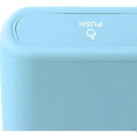 Resim Mavi Siyah Araba Çöp Kovası Çöp Kovası Kapaklı Araç Çöp Kutusu Otomatik 