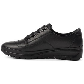 Resim Voyager Siyah Hakiki Deri Kadın Düz Rahat Günlük Ayakkabı Çok Renkli 