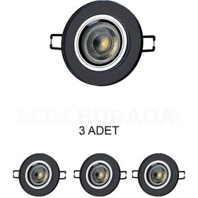 Resim Cata Ct-6646 Dekoratif Cam Spot Kasası Zambak Gu10 - 3 Lü Paket 