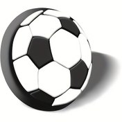 Resim 2 adet Futbol Topu Tasarımlı Silikon Joystick Kapakları PS5/PS4 & Xbox One 360 için - Yumuşak Kauçuk, Geliştirilmiş Tutuşlu Mantar Başlı Düğme Kapakları, Siyah & Beyaz 