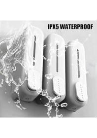 Resim Siyah Duvara Monte Sıvı Sabunluk - 300 Ml, Şık & Dayanıklı Dispenser, Banyo Ve Mutfak İçin Siyah 