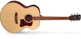 Resim Cort CJ-MEDXNATW Elektro Akustik Gitar | Jumbo Kasa - Çantalı 