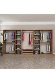 Resim Minar Kale210 8 Bölmeli 2 Çek Giyinme Dolabı Dore 
