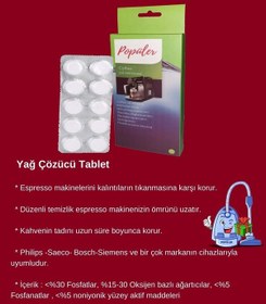 Resim Bosch Siemens Kahve Makinesi İle Uyumlu Temizleyici Tablet 10'lu 