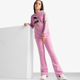 Resim Puma T7 Crew Tr Çocuk Pembe Sweatshirt 