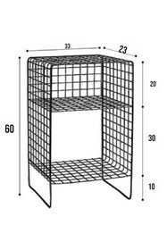 Resim GO DEKOR Iskandinav Orta boy Metal Tel (GRİD) KOMİDİN 