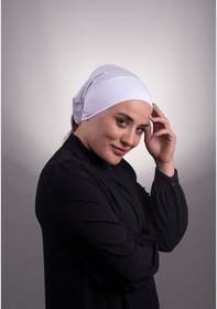 Resim Halven Beyaz Pratik Hazır Geçmeli Iç Bone Viskon Kumaş Dikişsiz Boru Bon Beyaz 