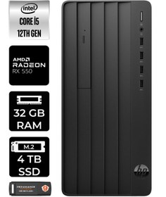 Resim HP PRO TOWER 290 G9 E6D3A5EA180 i5 12500 32GB RAM 4TB SSD RX550 4GB FDOS MASAÜSTÜ BİLGİSAYAR 
