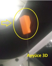 Resim Ayyüce 3d, Mazda 3 Hb Bagaj Askı İpi Klipsi, 2 Adet, Siyah Renk 