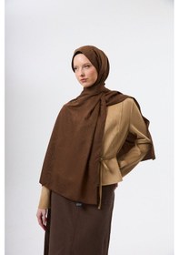 Resim Mirsoy Scarf Velora Modern Desen Şal Sütlü Kahve 