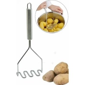 Resim Group - Lüks Paslanmaz Metal Patates Ezici 24 cm 