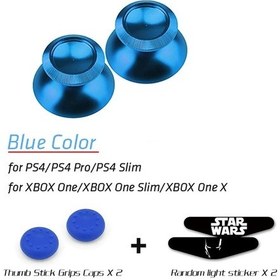 Resim Mavi-alüminyum Metal Og Joystick Başparmak Çubuğu Kavrama Kapağı Playstation 4 Ps4 Slim Pro Xbox One Slim Dene 
