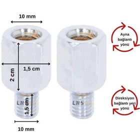 Resim Ayna Uzatma Aparatı 10Mm Düzden 10Mm Düze ( Adet ) 