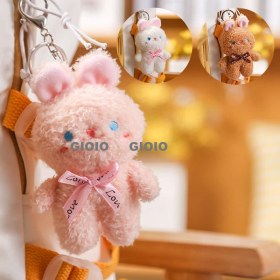 Resim Silver1 Iyi Şanslar Bebek Sevimli Karikatür Peluş Bebek Çanta Kolye Kız Öğrenci Bebek Asılı Anahtar (Yurt Dışından) 