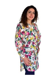 Resim Kadın Çiçekli Desen Viscon Gömlek Bgl-st04238 Pembe 