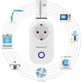 Resim Alpsat AS816EU Wi-Fi Akıllı Priz Soketi Zamanlayıcı 16AMPER Beyaz 