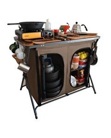Resim Campout Çift Kapılı Kamp Mutfağı 