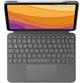 Resim Logitech Combo Touch iPad Air 10.9 4 ve 5. Nesil Uyumlu Klavyeli Kılıf 920-010270 Gri 