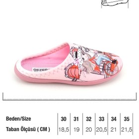 Resim Gezer Kız Çocuk Kışlık Ev Halı Terliği Pembe Tekstil Malzeme ile Rahat Kullanım Sunar 