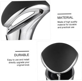 Resim SHERCHPRY 2 Adet Vites Topuzu Araba Kolu Kolu Araba İç Aksesuarları Otomobil Parçaları Yükseltme Kiti Siyah Gümüş 