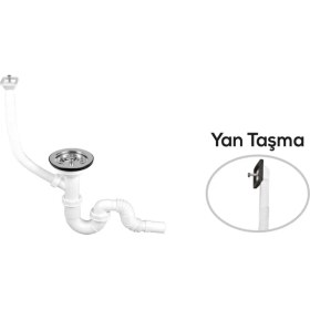 Resim Alcera 36424 S Tekli Çöpmak Sifon Körüklü Taşımalı Yandan Q32 