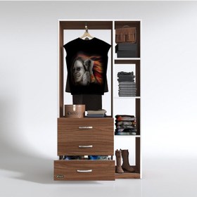 Resim Kenzlife giysi dolabı ökkeş 175*90*40 cvz gardırop 3 çekmeceli 