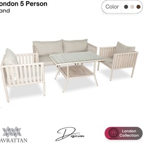 Resim London Oturma Takımı 5 Kişilik - Kum 
