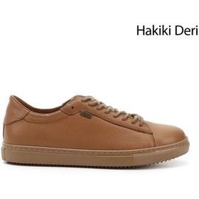Resim Gönderi R Açık Taba Bağcıklı Termo Taban Hakiki Deri Sneaker Taba 