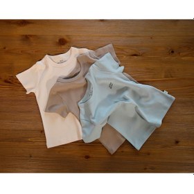 Resim Atlasyael Atlas&yael %100 Organik Gots Belge İpek Apreli Pamuk Kısa Kollu Bebek T-shirt - Toprak 