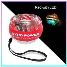 Resim Kırmızı Led Bilek Güç El Topu Kendiliğinden Başlayan Gyro Topu Powerball Kol El Kas Gücü Eğitmen Egzersiz Ekipmanları Güçlendirici 