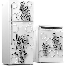 Resim Buzdolabı Ve Bulaşık Makinası Beyaz Eşya Sticker Kaplama Yuvarlak (540887622) 