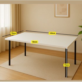Resim Yemek Çalışma Masası 105 70 Metalayaklı 