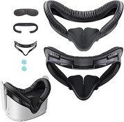 Resim AMACOAM Oculus / Meta Quest için yüz arayüzü, 2 aksesuar 5'i 1 arada set VR Face Cover Oculus Quest 2-2 Face Cover yedek dolgu, ışık önleyici burun dolgusu, lens koruması, gözlük mesafe tutucu 