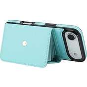 Resim Meridiangoods Klt Çapraz Askılı Akordeon Kartlık Uzun Kısa Kayışlar iPhone Uyumlu 14 Plus Light Blue Kılıf 