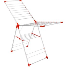 Resim Paslanmaz Alüminyum Çamaşır Askısı, Kırmızı, Dayanıklı ve Hafif Tasarım 