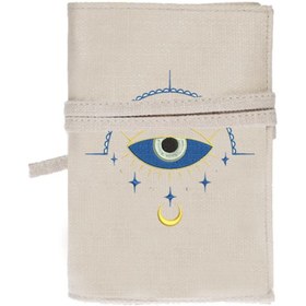 Resim Nazar Göz Nakışlı Kitap Kılıfı - Kitap Çantası - Kitap Çantası 