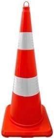 Resim Hayat Trafik - PVC Trafik Konisi 90 cm Çift Reflektifli Trafik Dubası 