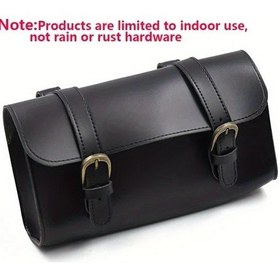 Resim Chuangyinshop Vintage Style Pu Deri Su Geçirmez Motorcycle Bisiklet Asma Çantası Siyah 1pc Siyah 