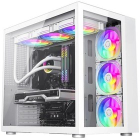 Resim SNT Energy Snt Warzone Iı 750 Watt 80+ Bronze Güç Kaynağı 7x Argb Fan Uzaktan Kumandalı Argb Controller Gaming Kasa Beyaz 