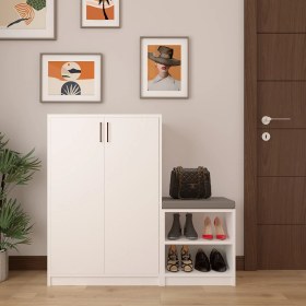 Resim Asra Trend %100 MDFLAM Beyaz Ayakkabılık A-21 