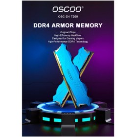 Resim Oscoo Blue Armor T200 32GB (2X16) 3200MHZ CL22 Ddr4 1.2V Ram 