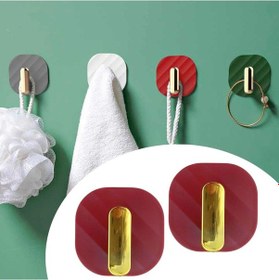 Resim Buffer 2li Yapışkanlı Retro Askılık Dolap Kapak Kulpu Kırmızı 