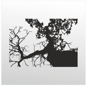 Resim Folyo Sticker Ağaç Adkpquy111 130cm Uzunluk Siyah 