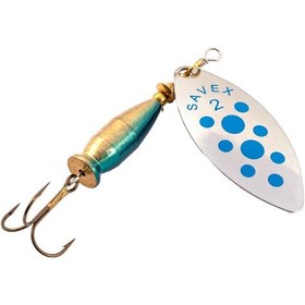 Resim Turna Levrek Alabalık Döner Olta Kaşık - Alp Long - Gümüş/mavi - No:2/16gr 