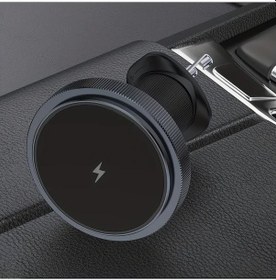 Resim Fastbuy Kare 15w Kablosuz Araba Şarj Cihazı, Manyetik Montaj, İphone 14/13/12 Uyumlu Telefon Tutucu 